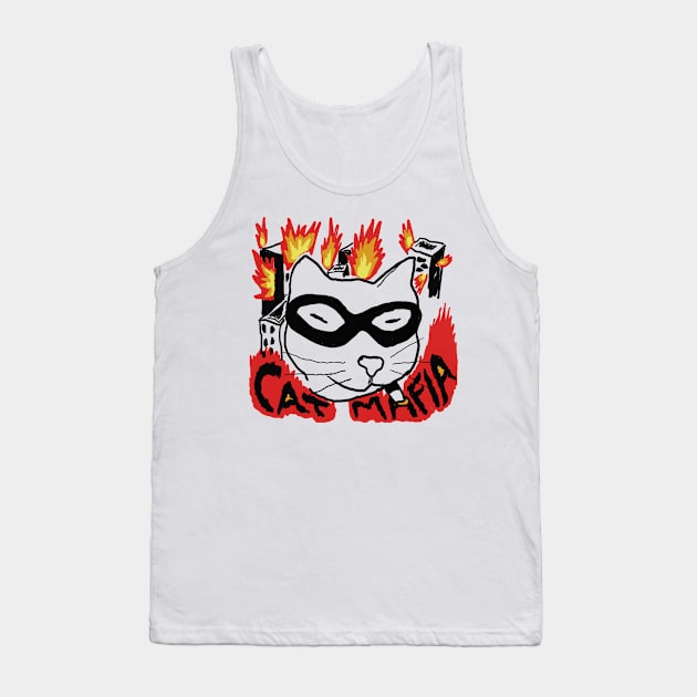 Mafia cats burn down the city Tank Top by Stairstone